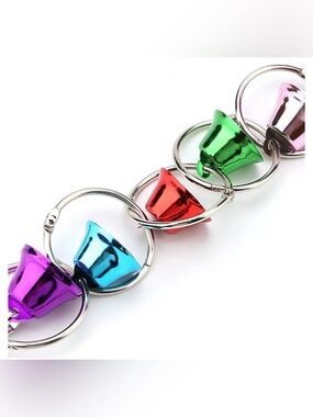 Colorful Metallic Bell Keychain - Multicolor